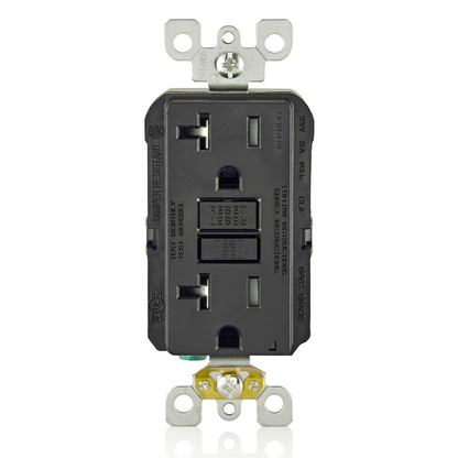20 Amp, Self Test, Tamper-Resistant GFCI Outlet with LED Indicator Light