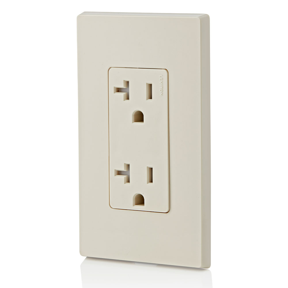 20 Amp Decora Tamper-Resistant Duplex Outlet/Receptacle, Grounding