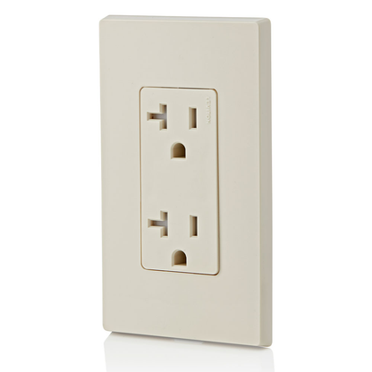 20 Amp Decora Tamper-Resistant Duplex Outlet/Receptacle, Grounding