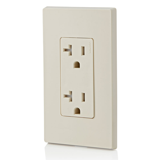 20 Amp Decora Tamper-Resistant Duplex Outlet/Receptacle, Grounding