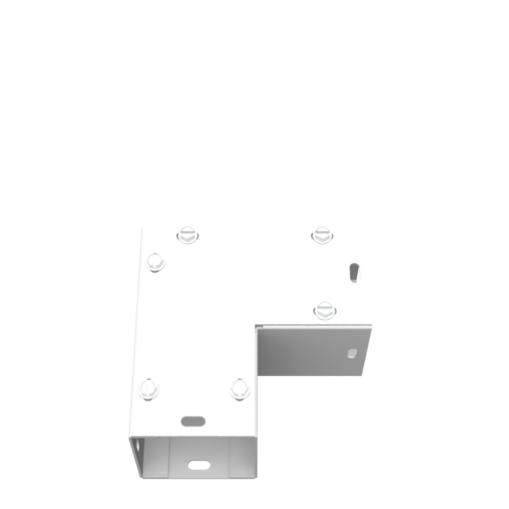 5.06x2.625x5.06 Wireway Elbow 90 Side Wall Access ANSI 61 Gray Steel