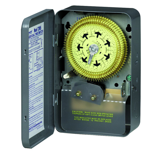 7-Day Mechanical Time Switch, 208-277 VAC, 60Hz, SPDT, Indoor Metal Enclosure, 2 Hour Interval