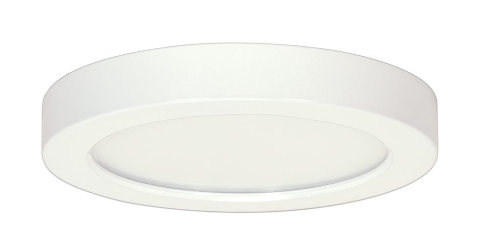 18.5 watt; 9" Flush Mount LED Fixture; 3000K; Round Shape; White Finish; 277 volts
