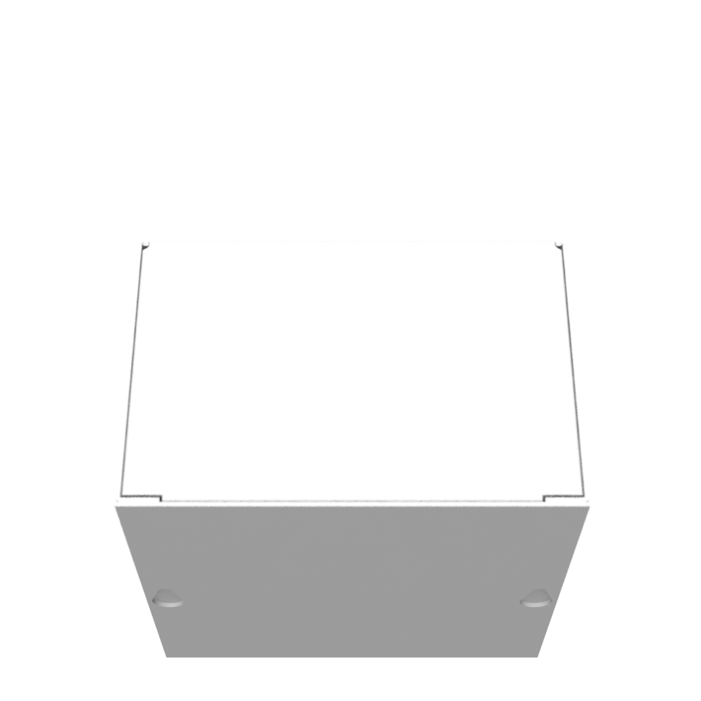 6x4X6 Screw Cover Type 1 UL Steel KOs Gray Cover w/Teardrop Slots Holes In Back