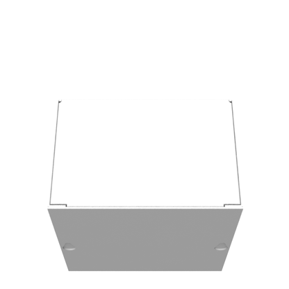 6x4X6 Screw Cover Type 1 UL Steel KOs Gray Cover w/Teardrop Slots Holes In Back