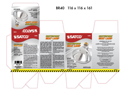 250 Watt R40 Incandescent; Clear Heat; 6000 Average rated hours; Medium base; 120 Volt; Shatter Proof
