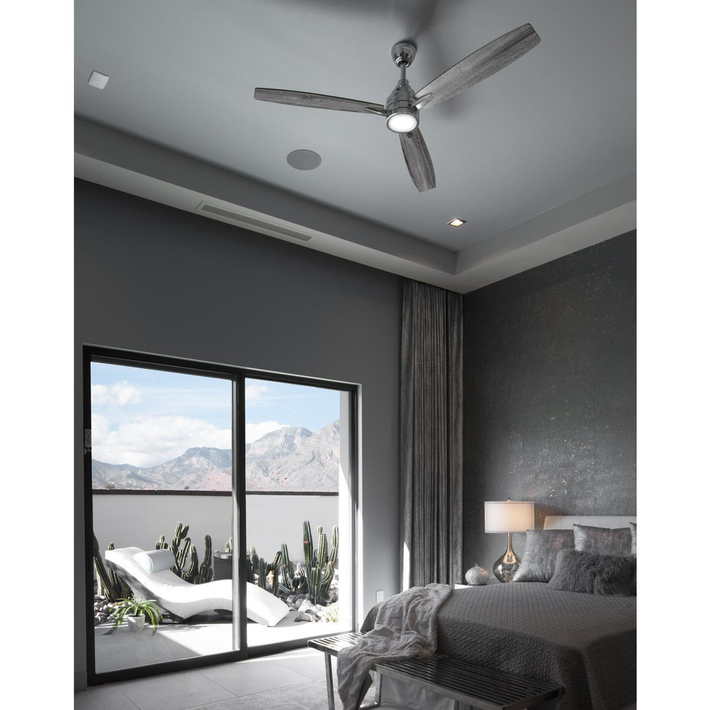 60" LED 3-Blade ceiling fan in Polished Chrome