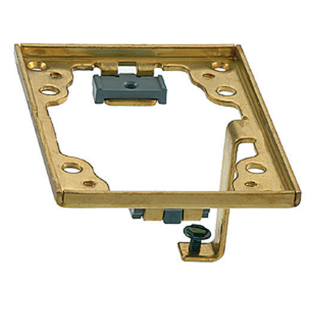 1-Gang Cover Flange With Ground Lug, Rectangular, Brass