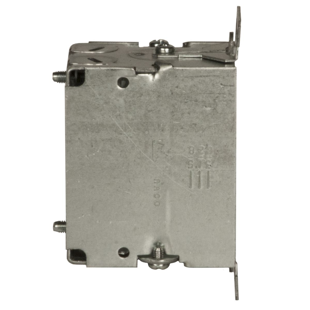 3 in. x 2 in. Switch Box, Gangable, 2-1/2 in. Deep One 1/2 in. KO & AC/MC/Flex Clamps, Plaster Ears