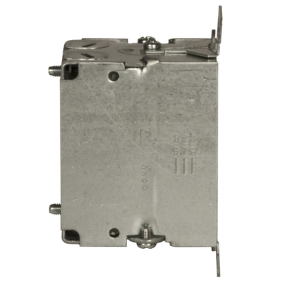 3 in. x 2 in. Switch Box, Gangable, 2-1/2 in. Deep One 1/2 in. KO & AC/MC/Flex Clamps, Plaster Ears