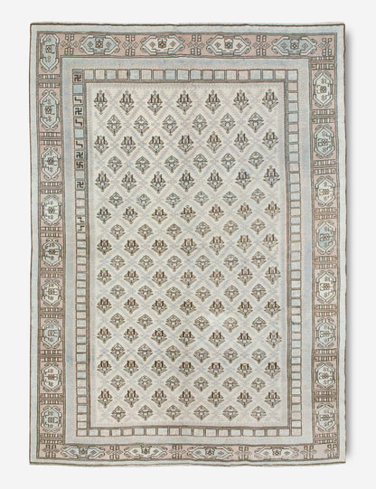 Vintage Turkish Hand-Knotted Wool Rug No. 372, 5'11" x 8'9"