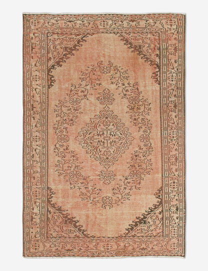 Vintage Turkish Hand-Knotted Wool Rug No. 442, 6' x 9'2"