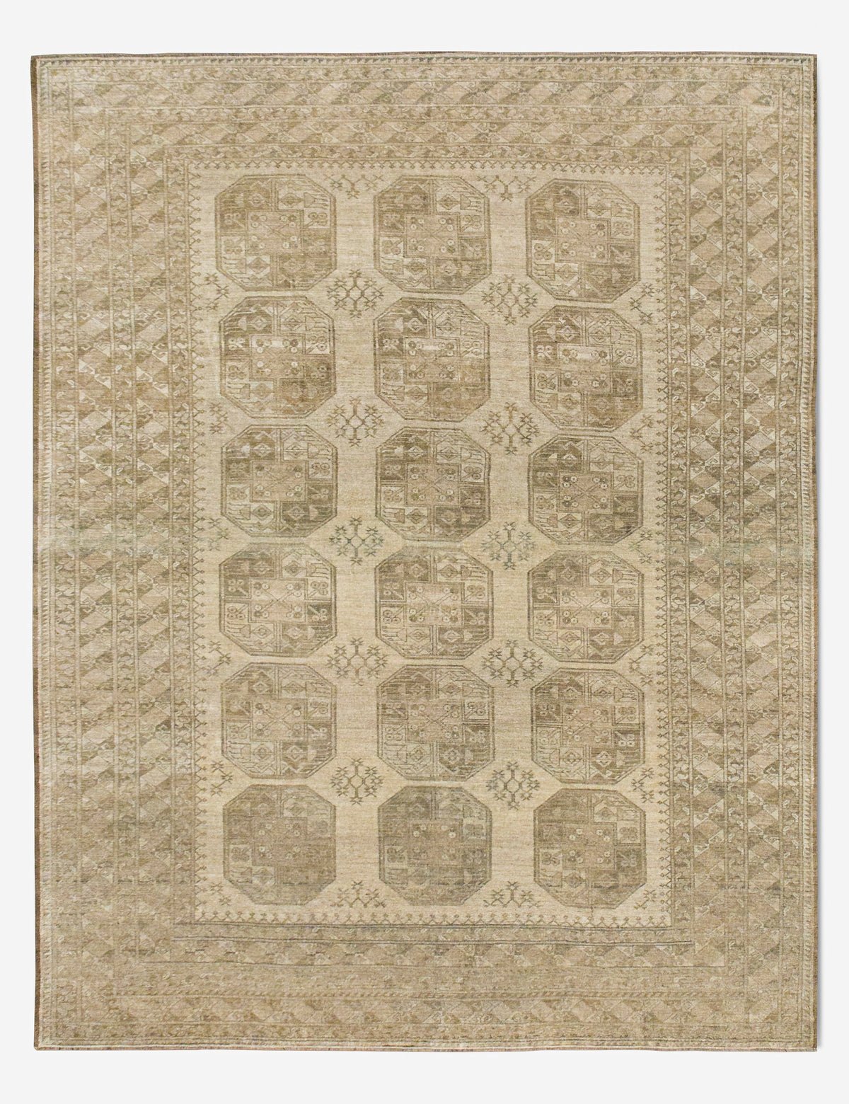 Vintage Turkish Hand-Knotted Wool Rug No. 444, 7'5" x 9'10"
