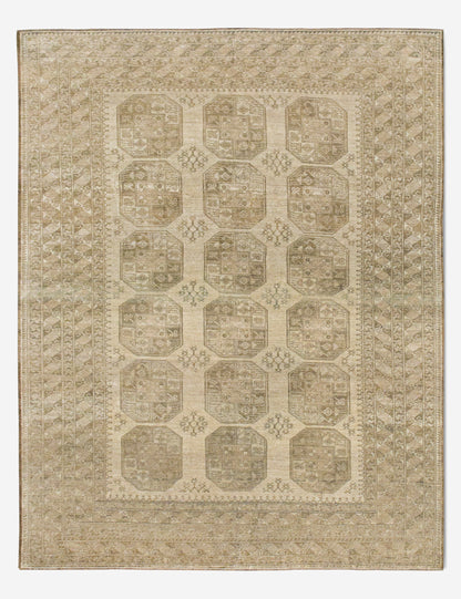 Vintage Turkish Hand-Knotted Wool Rug No. 444, 7'5" x 9'10"