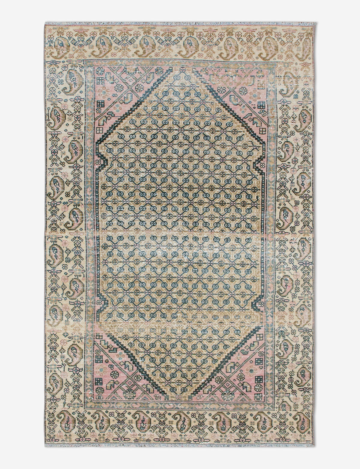Vintage Turkish Hand-Knotted Wool Rug No. 449, 3'10" x 6'7"