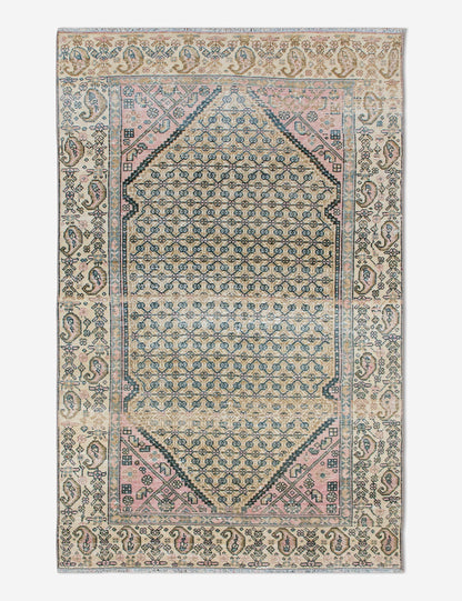 Vintage Turkish Hand-Knotted Wool Rug No. 449, 3'10" x 6'7"
