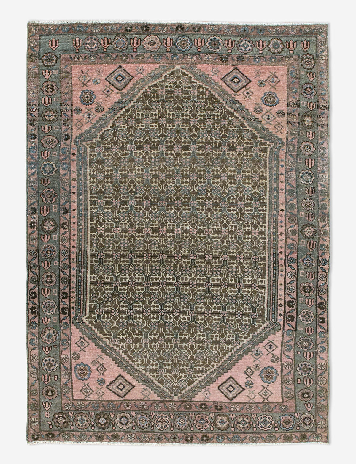 Vintage Turkish Hand-Knotted Wool Rug No. 450, 4'1" x 6'5"