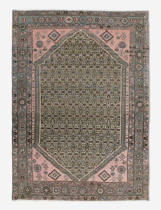 Vintage Turkish Hand-Knotted Wool Rug No. 450, 4'1" x 6'5"