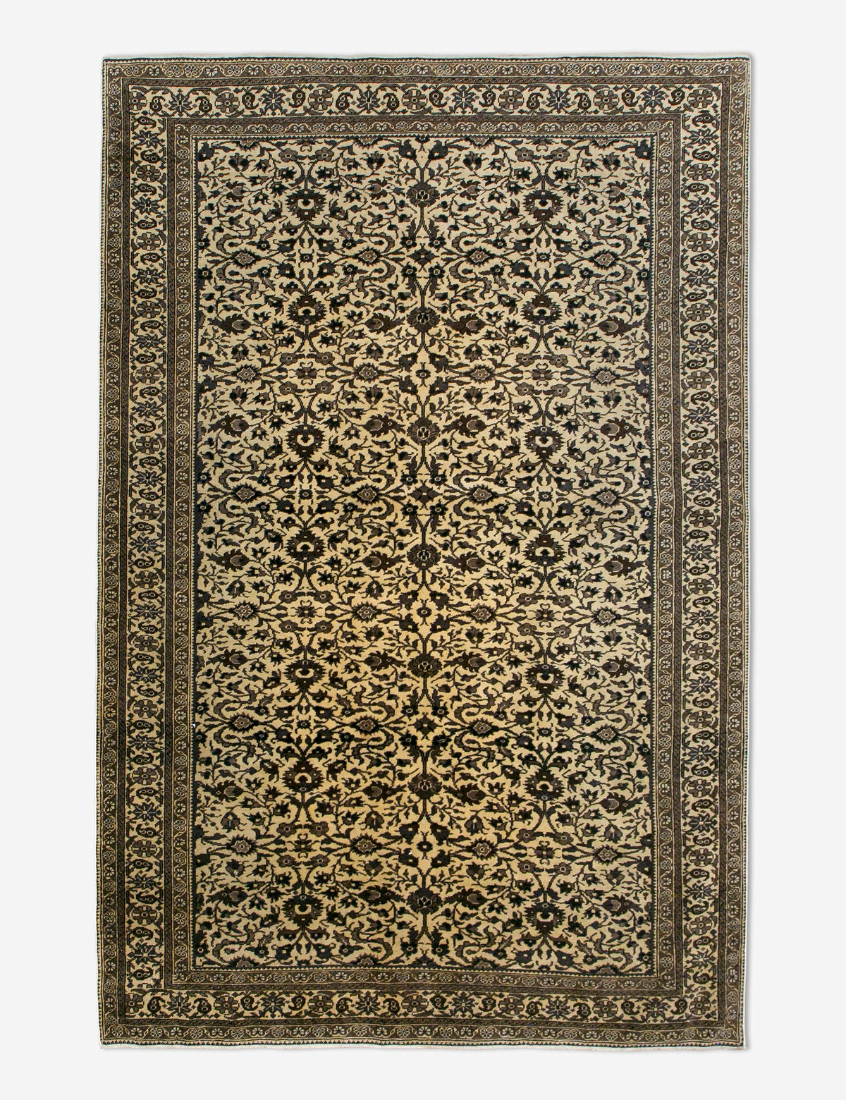 Vintage Turkish Hand-Knotted Wool Rug No. 458, 4'11" x 7'3"