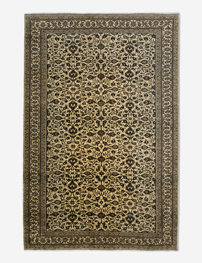 Vintage Turkish Hand-Knotted Wool Rug No. 458, 4'11" x 7'3"