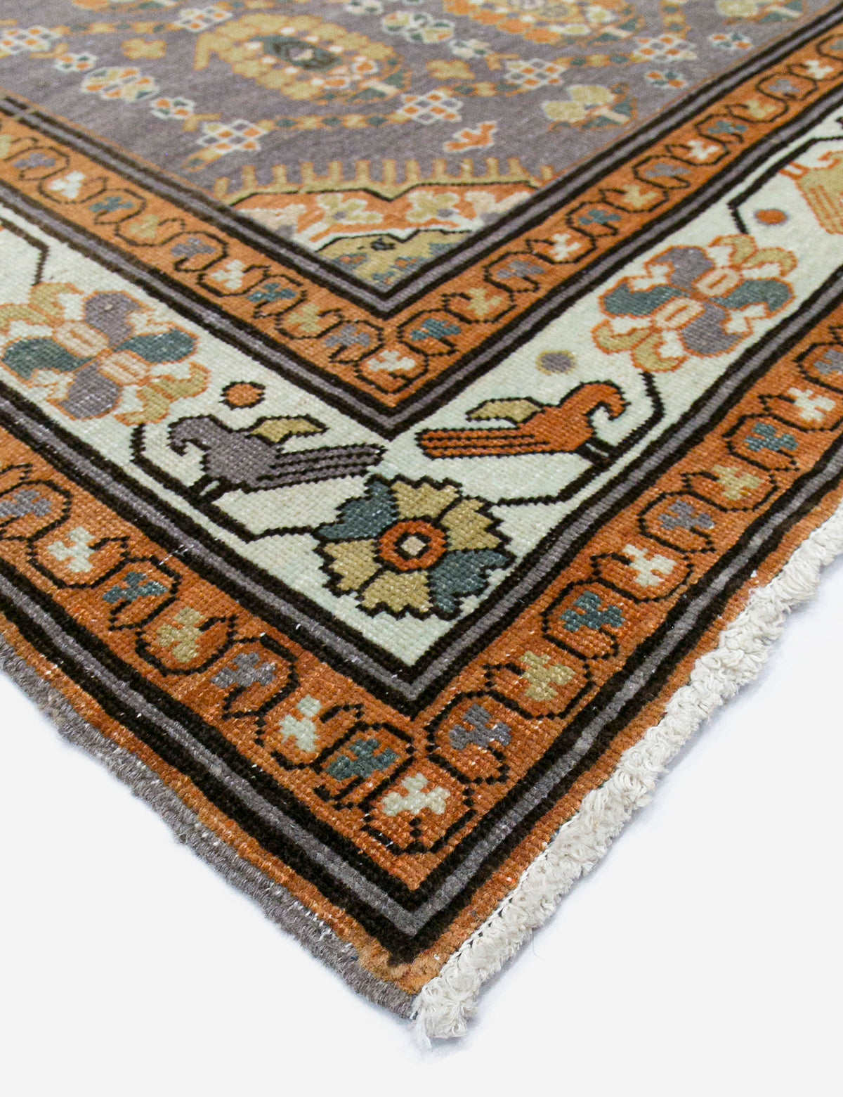 Vintage Turkish Hand-Knotted Wool Rug No. 461, 3'4" x 4'7"