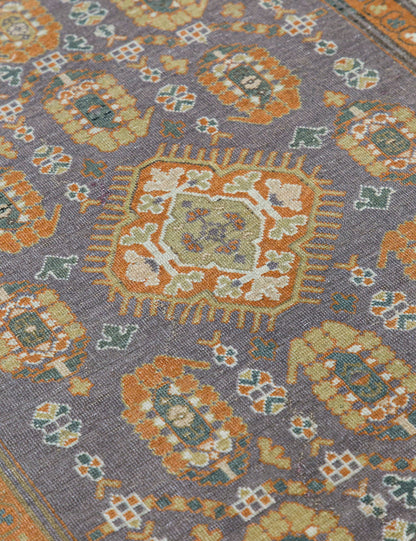 Vintage Turkish Hand-Knotted Wool Rug No. 461, 3'4" x 4'7"