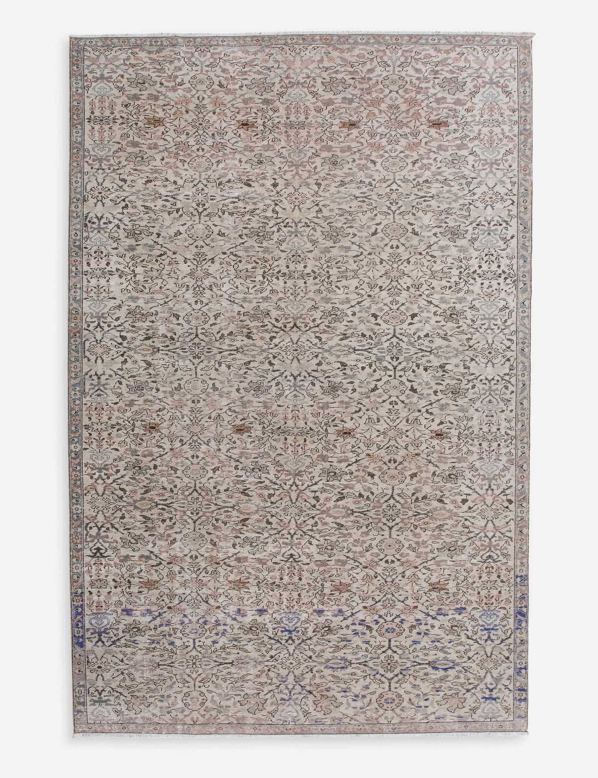 Vintage Turkish Hand-Knotted Wool Rug No. 586, 7'7" x 10'9"