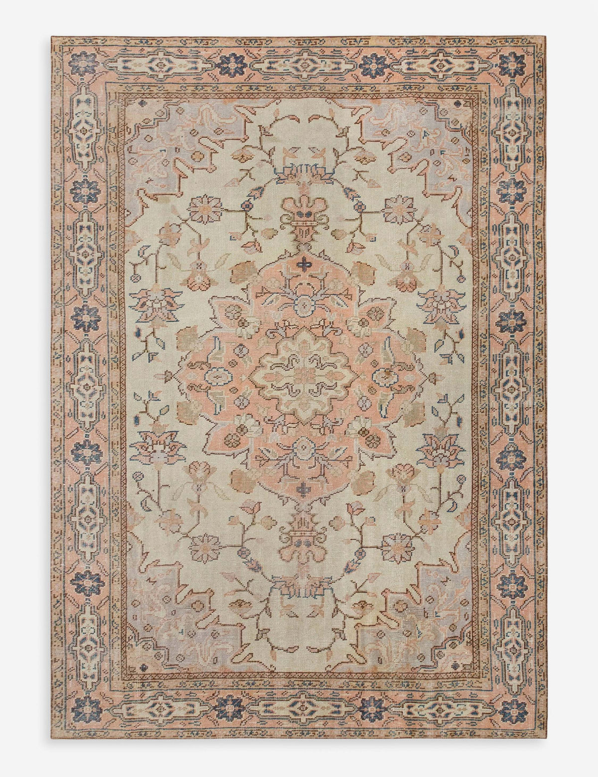 Vintage Turkish Hand-Knotted Wool Rug No. 587, 6'6" x 10'2"