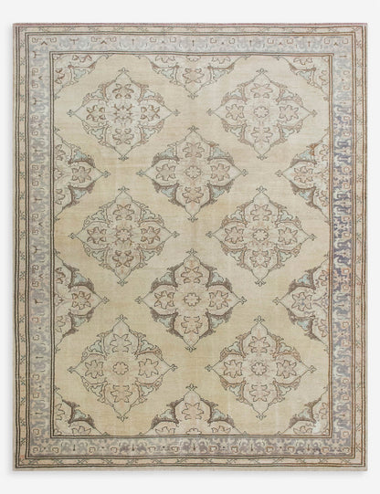 Vintage Turkish Hand-Knotted Wool Rug No. 588, 6'7" x 9'4"
