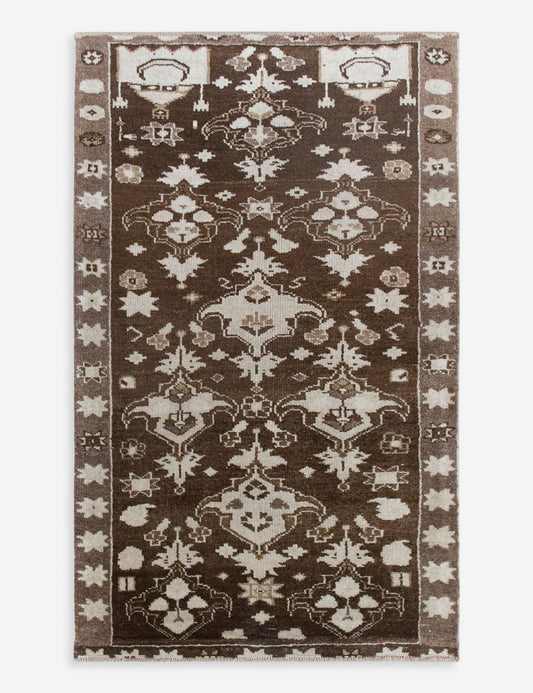Vintage Turkish Hand-Knotted Wool Rug No. 589, 3'8" x 7'2"
