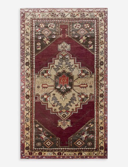 Vintage Turkish Hand-Knotted Wool Rug No. 590, 2'5" x 4'4"