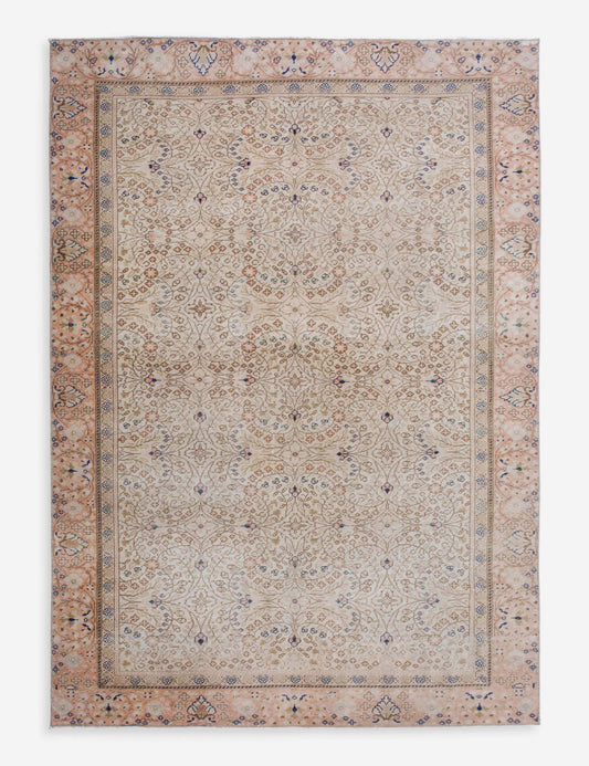 Vintage Turkish Hand-Knotted Wool Rug No. 592, 4'6" x 6'9"