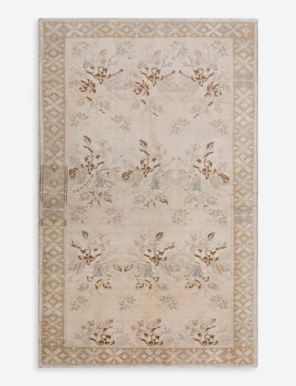 Vintage Turkish Hand-Knotted Wool Rug No. 593, 4'4" x 7'11"