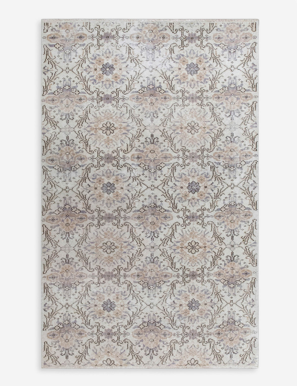 Vintage Turkish Hand-Knotted Wool Rug No. 596, 3'11" x 7'1"
