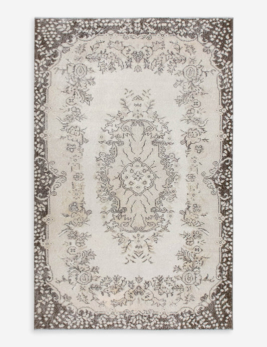 Vintage Turkish Hand-Knotted Wool Rug No. 599, 3'11" x 7'2"