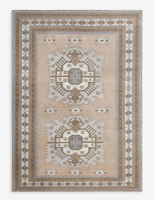Vintage Turkish Hand-Knotted Wool Rug No. 600, 7'12" x 12'3"