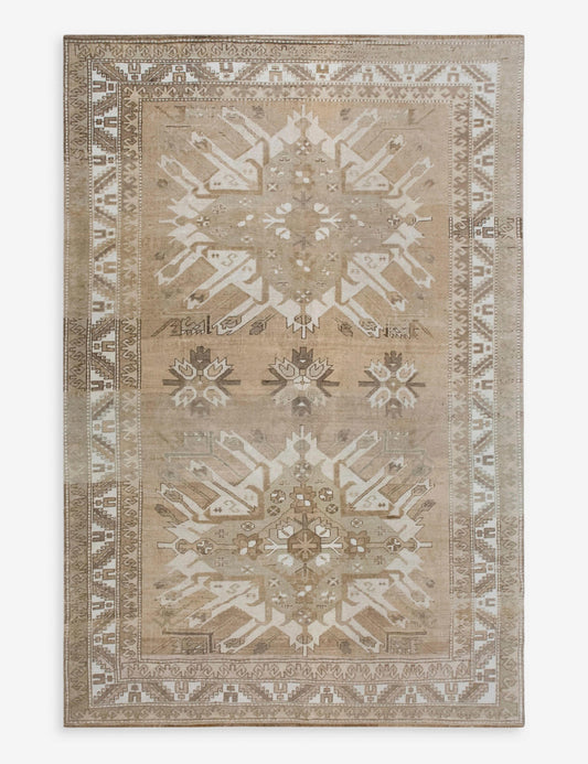 Vintage Turkish Hand-Knotted Wool Rug No. 603, 6'1" x 9'9"
