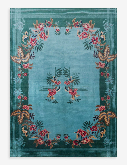 Vintage Turkish Hand-Knotted Wool Rug No. 604, 6'10" x 10'2"