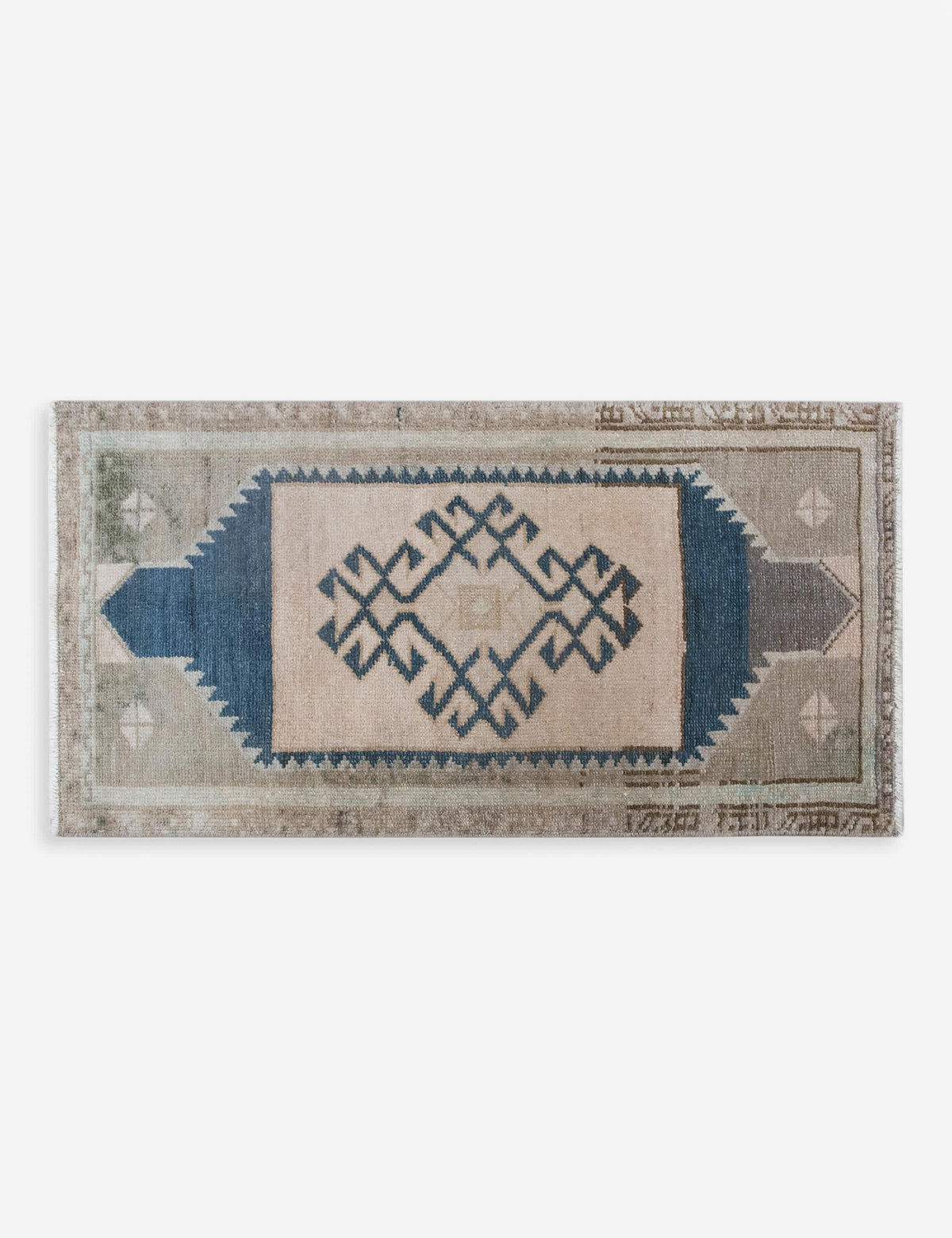 Vintage Turkish Hand-Knotted Wool Mini Rug No. 311, 1'5" x 3'1"