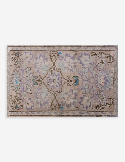 Vintage Turkish Hand-Knotted Wool Mini Rug No. 313, 1'11" x 3'2"