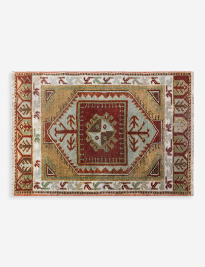 Vintage Turkish Hand-Knotted Wool Mini Rug No. 315, 1'9" x 2'7"
