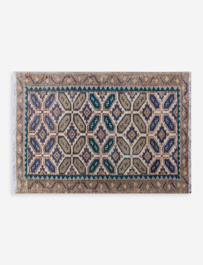 Vintage Turkish Hand-Knotted Wool Mini Rug No. 316, 1'9" x 2'9"