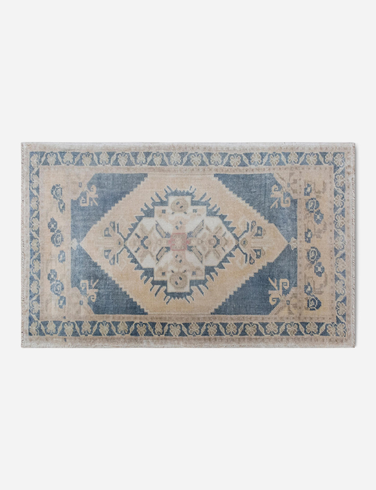 Vintage Turkish Hand-Knotted Wool Mini Rug No. 317, 1'9" x 3'4"