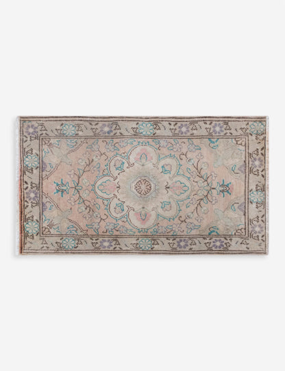 Vintage Turkish Hand-Knotted Wool Mini Rug No. 318, 1'9" x 3'1"
