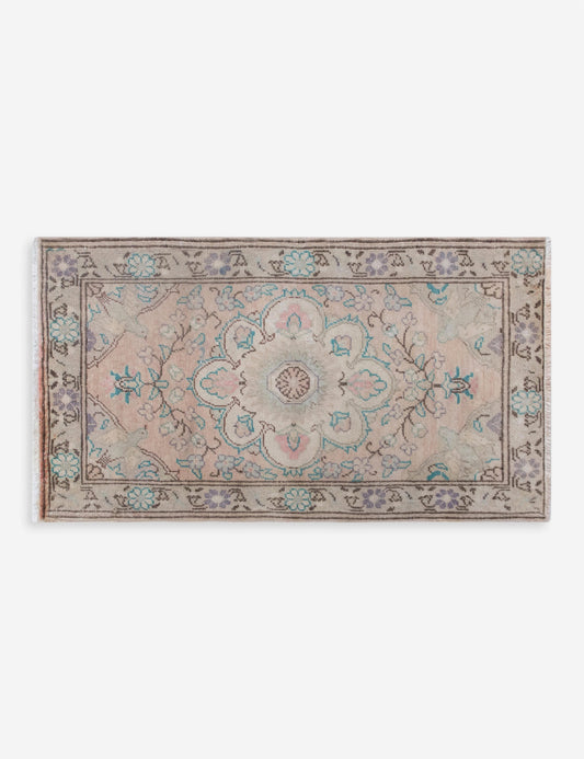 Vintage Turkish Hand-Knotted Wool Mini Rug No. 318, 1'9" x 3'1"