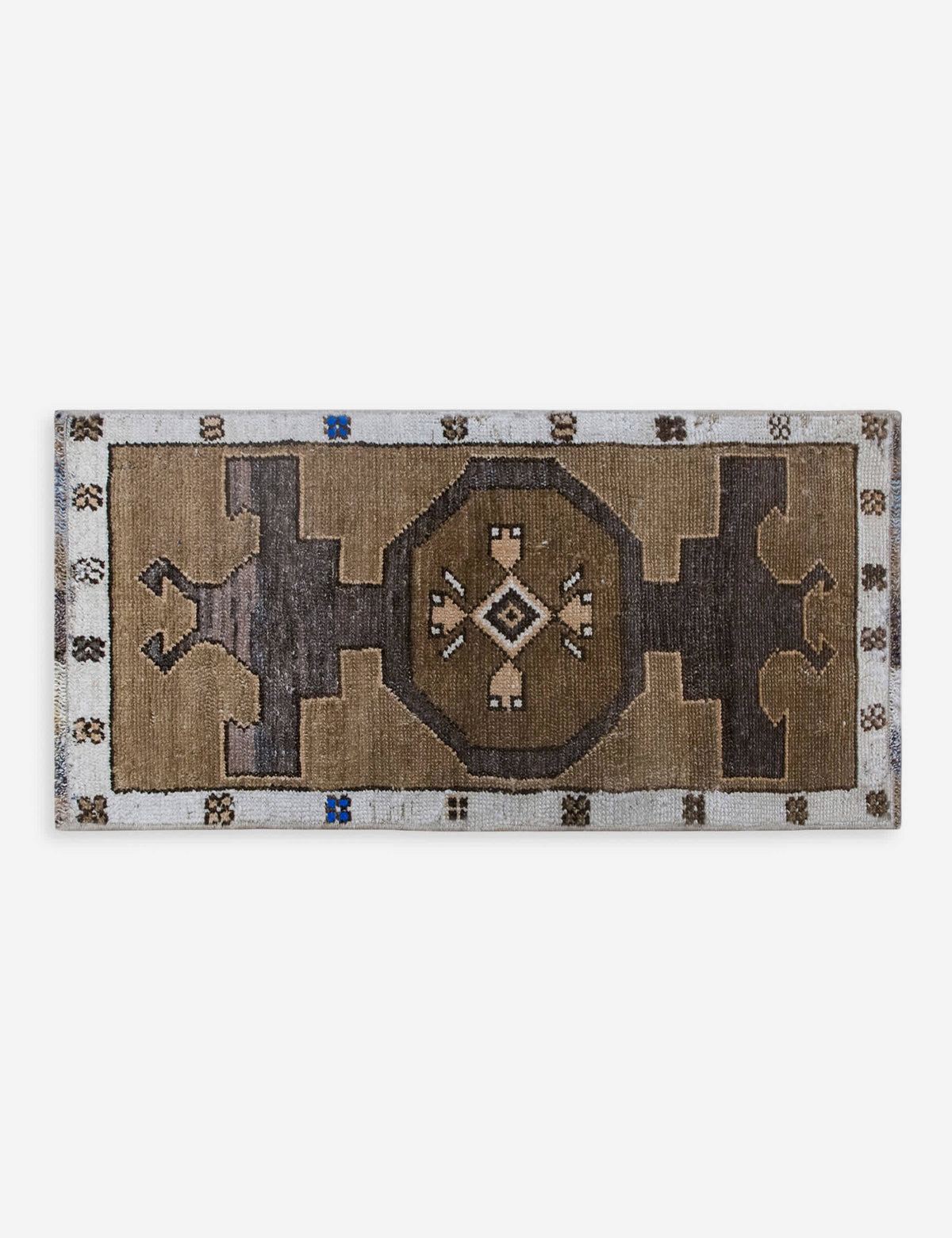 Vintage Turkish Hand-Knotted Wool Mini Rug No. 319, 1'6" x 3'3"