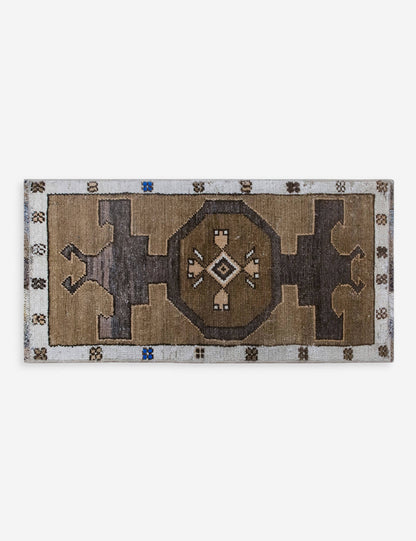 Vintage Turkish Hand-Knotted Wool Mini Rug No. 319, 1'6" x 3'3"