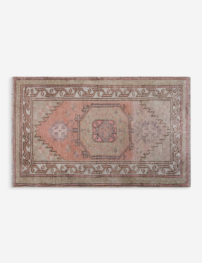 Vintage Turkish Hand-Knotted Wool Mini Rug No. 320, 1'9" x 3'1"