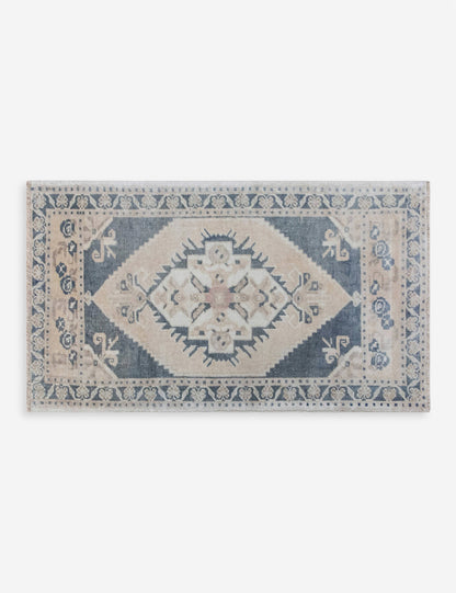 Vintage Turkish Hand-Knotted Wool Mini Rug No. 321, 1'8" x 3'3"