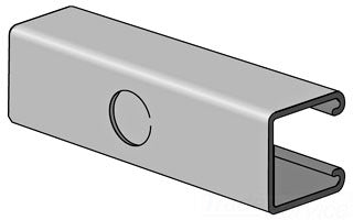 ALLIED TUBE AND CONDUIT PS-210-K06-10-PG PS 210 KO6 1 5/8 IN. X1 5/8 IN. X 14 GA. CHANNEL WITH 7/8 IN. KNOCK OUTS ON 6 IN. CENTERS
